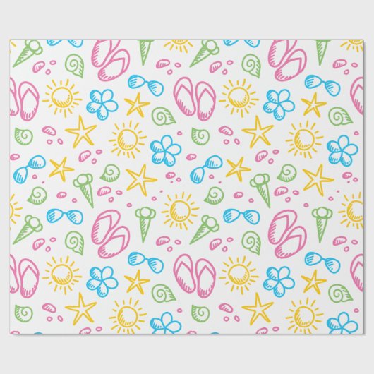 Summer Fun Wrapping Paper Cadeaupapier (Vlak)