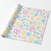 Summer Fun Wrapping Paper Cadeaupapier (Uitgerold)