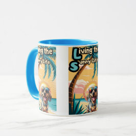 Summer Fun: Zonnebril op een stijlvolle hond Mok