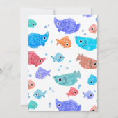 Summer Funky Fish Birthday Pool Kaart (Achterkant)