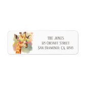 Summer Funny Giraffe Zonnebril Retouradres Etiket (Voorkant)