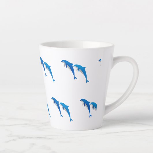SUMMER, FUNNY GRAY EN BLUE DOLPHINS LATTE MOK (Rechts)