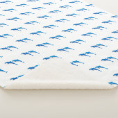 SUMMER, FUNNY GRAY EN BLUE DOLPHINS SHERPA DEKEN (3/4)