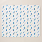 SUMMER, FUNNY GRAY EN BLUE DOLPHINS SHERPA DEKEN (Voorkant (horizontaal))