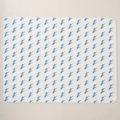 SUMMER, FUNNY GRAY EN BLUE DOLPHINS SHERPA DEKEN (Voorkant (horizontaal))