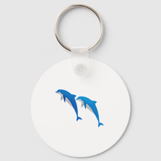 SUMMER, FUNNY GRAY EN BLUE DOLPHINS SLEUTELHANGER (Voorkant)