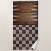 Summer Games – Chess, Checkers & Backgammon Design Strandlaken (Voorkant)