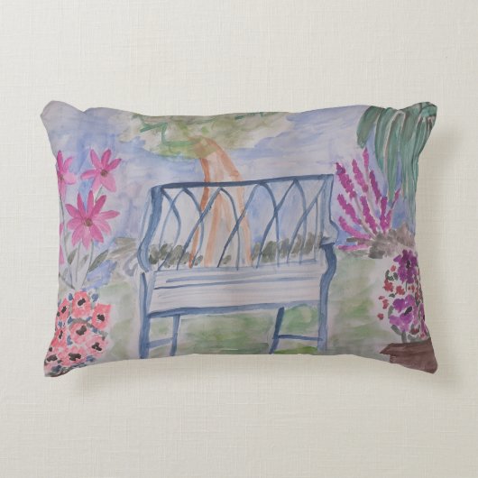 Summer Garden Bench Accent Kussen (Voorkant)