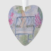 Summer Garden Bench AcrylOrnament Ornament (voorkant)