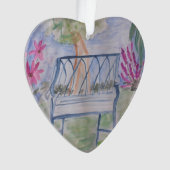 Summer Garden Bench AcrylOrnament Ornament (voorkant)