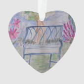 Summer Garden Bench AcrylOrnament Ornament (achterkant)