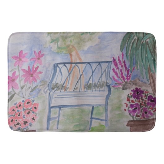Summer Garden Bench Badmat (Voorkant)