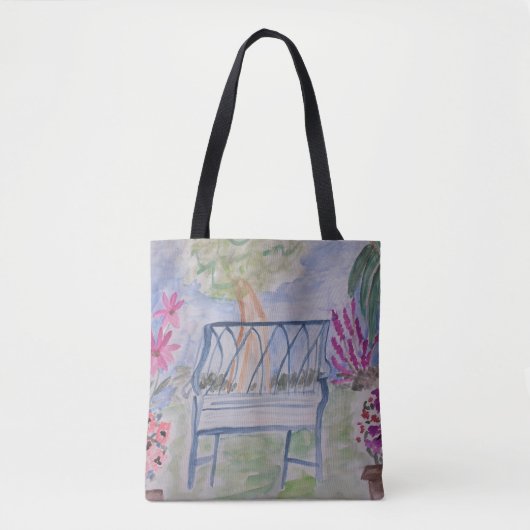 Summer Garden Bench Canvas tas (Voorkant)