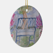 Summer Garden Bench Ceramic Ornament (Rechts)