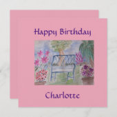 Summer Garden Bench Flat Kaart (Voorkant / Achterkant)