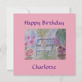 Summer Garden Bench Flat Kaart