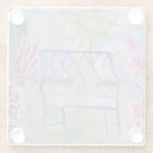 Summer Garden Bench Glazen Onderzetter (Achterkant)
