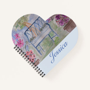 Summer Garden Bench Heart Notitieboek
