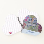 Summer Garden Bench Heart Notitieboek (Binnen)