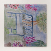 Summer Garden Bench Jigzaag Puzzle Legpuzzel (Horizontaal)