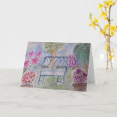Summer Garden Bench Kaart (Gele Bloem)