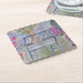 Summer Garden Bench Kartonnen Onderzetters (Gebogen)