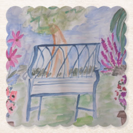 Summer Garden Bench Kartonnen Onderzetters