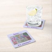 Summer Garden Bench Kartonnen Onderzetters (Insitu)