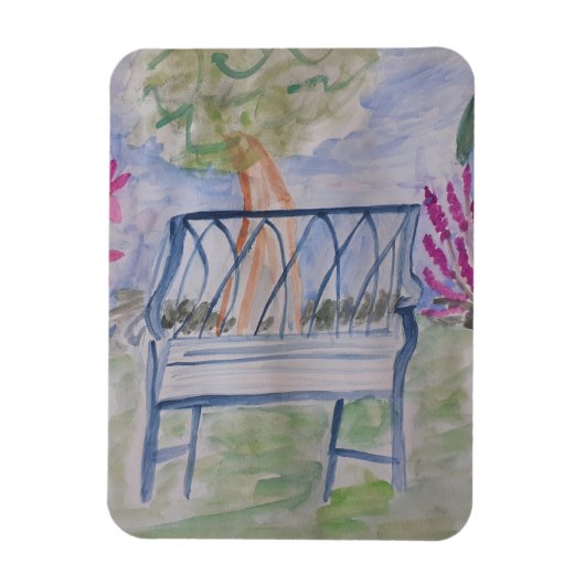 Summer Garden Bench Magneet (Verticaal)