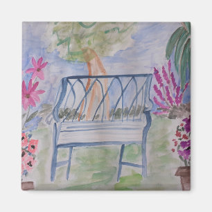 Summer Garden Bench Magnet