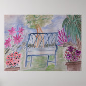 Summer Garden Bench Poster (Voorkant)