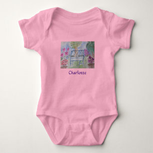 Summer Garden Bench Romper