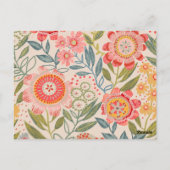 Summer Garden Bold Blooms Briefkaart (Achterkant)
