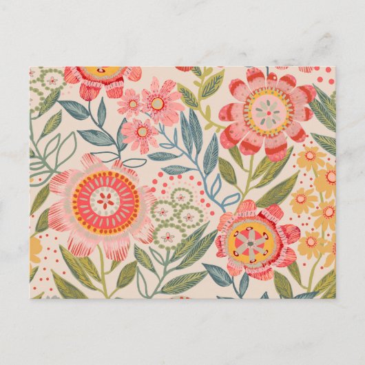 Summer Garden Bold Blooms Briefkaart (Voorkant)