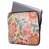 Summer Garden Bold Blooms Design Laptop Sleeve (Voorkant Links)