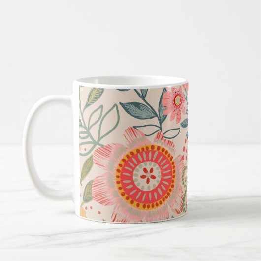 Summer Garden Bold Blooms  Koffiemok (Links)