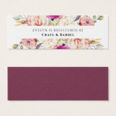 Summer Garden Bridal Registry Insert Kaarten Mini Visitekaartjes (Voorkant /achterkant)