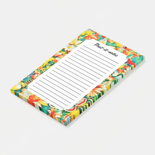 Summer Garden Butterflies Meadow Flowers Post-it® Notes (Schuin)