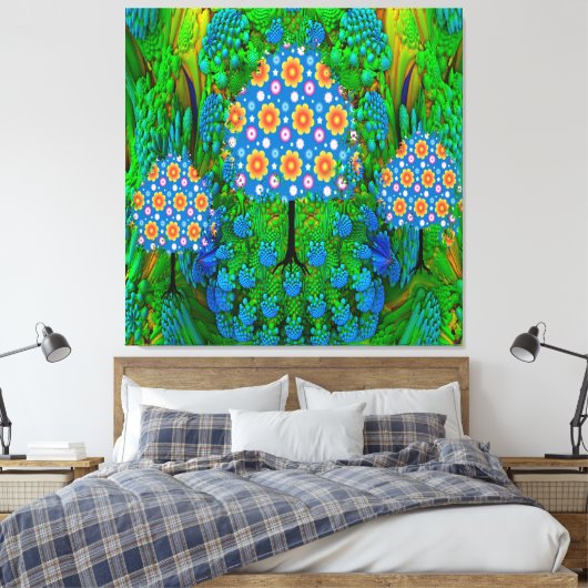 Summer Garden Canvas Afdruk (Insitu (Slaapkamer))