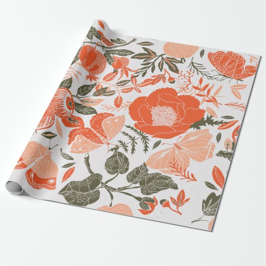 Summer Garden Deco Tile Cadeaupapier (Uitgerold)