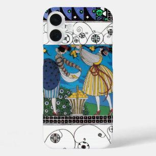 SUMMER GARDEN EN SWIRLS/MODE COSTUME DESIGNER iPhone 16 PLUS HOESJE