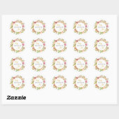 Summer Garden Floral Dank je wel Jar Ronde Sticker (Vel)