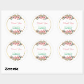 Summer Garden Floral Hartelijk dank voor de klassi Ronde Sticker (Vel)