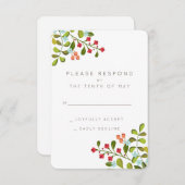 Summer Garden Floral Wedding Suite RSVP Card (Voorkant / Achterkant)