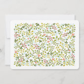 Summer Garden Floral Wedding Suite Uitnodiging (Achterkant)