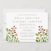 Summer Garden Floral Wedding Suite Uitnodiging (Voorkant)