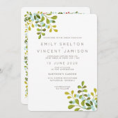 Summer Garden Floral Wedding Suite Uitnodiging (Voorkant / Achterkant)
