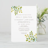 Summer Garden Floral Wedding Suite Uitnodiging (Staand voorkant)