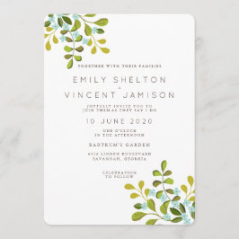 Summer Garden Floral Wedding Suite Uitnodiging