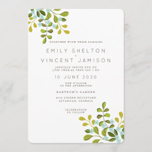 Summer Garden Floral Wedding Suite Uitnodiging